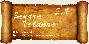 Sandra Velanac vizit kartica